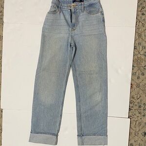 Hollister Women's Straight Leg Jeans - Light Blue